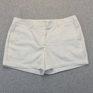 Lillie Green White Cuffed Dress Shorts Women’s Size 12 Stretch
